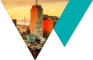 San Francisco City landscape with view on Golden Gate bridge